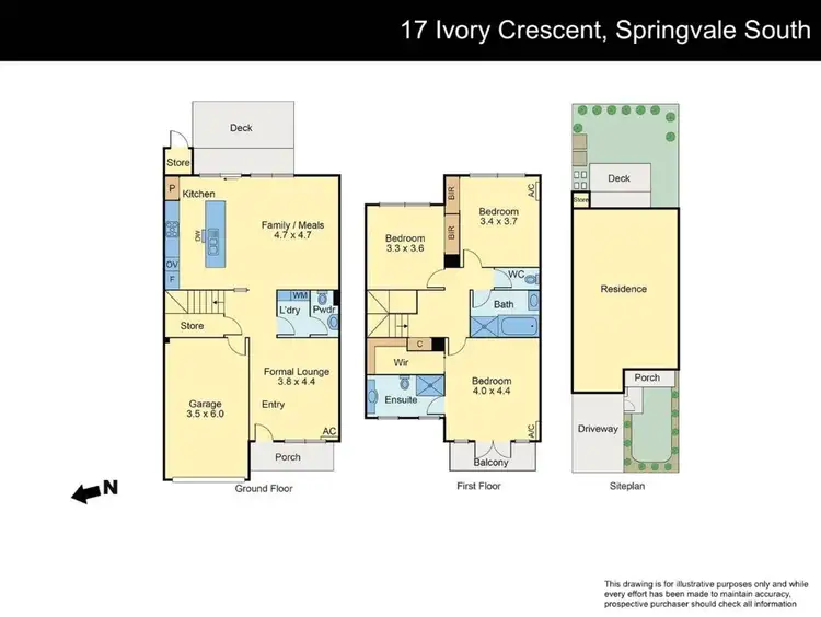 Floorplan of Homely townhouse listing, 17 Ivory Crescent, Springvale South VIC 3172