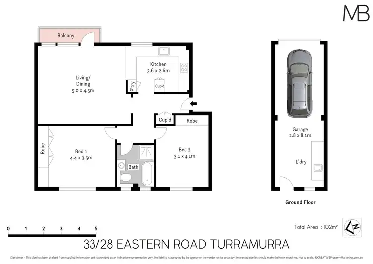 Floorplan of Homely apartment listing, 33/28 Eastern Road, Turramurra NSW 2074