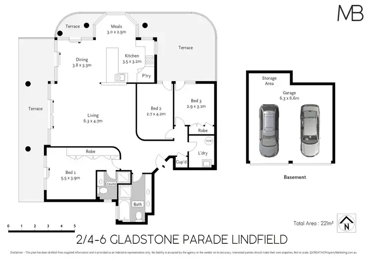 Floorplan of Homely unit listing, 2/4-6 Gladstone Parade, Lindfield NSW 2070
