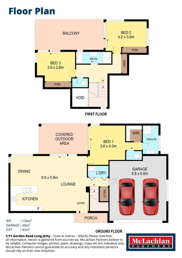 Floorplan of Homely townhouse listing, 1/11 Gordon Road, Long Jetty NSW 2261