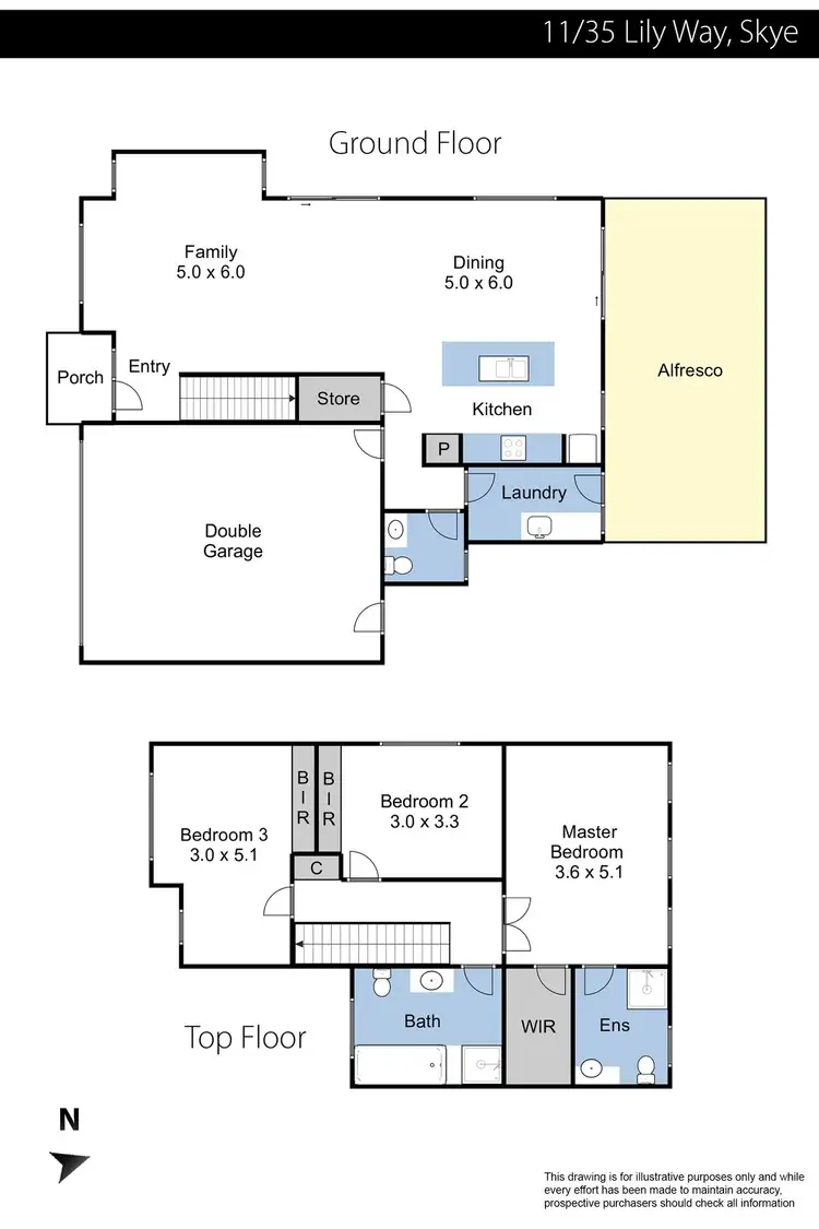 Floorplan of Homely townhouse listing, 11/35 Lily Way, Skye VIC 3977