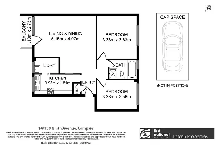 Floorplan of Homely apartment listing, 14/138 Ninth Avenue, Campsie NSW 2194