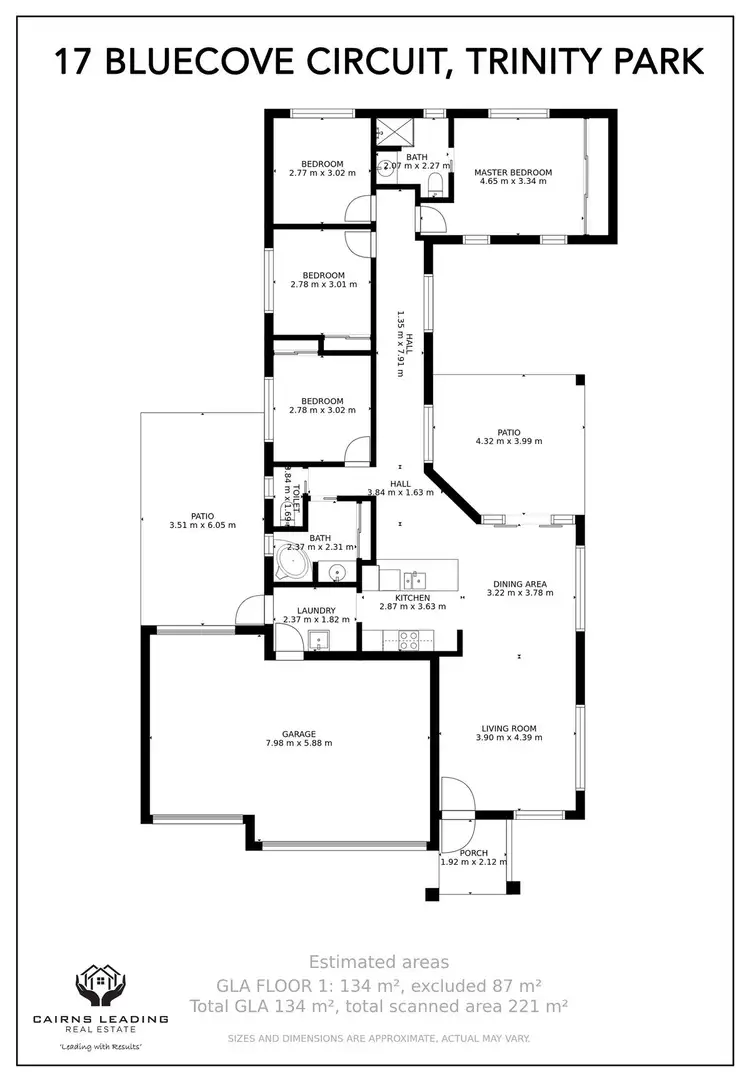 Floorplan of Homely house listing, 17 Bluecove Circuit, Trinity Park QLD 4879