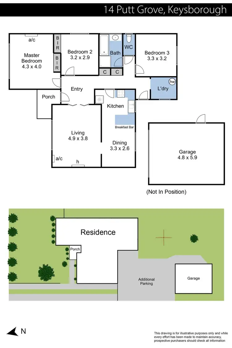 Floorplan of Homely house listing, 14 Putt Grove, Keysborough VIC 3173