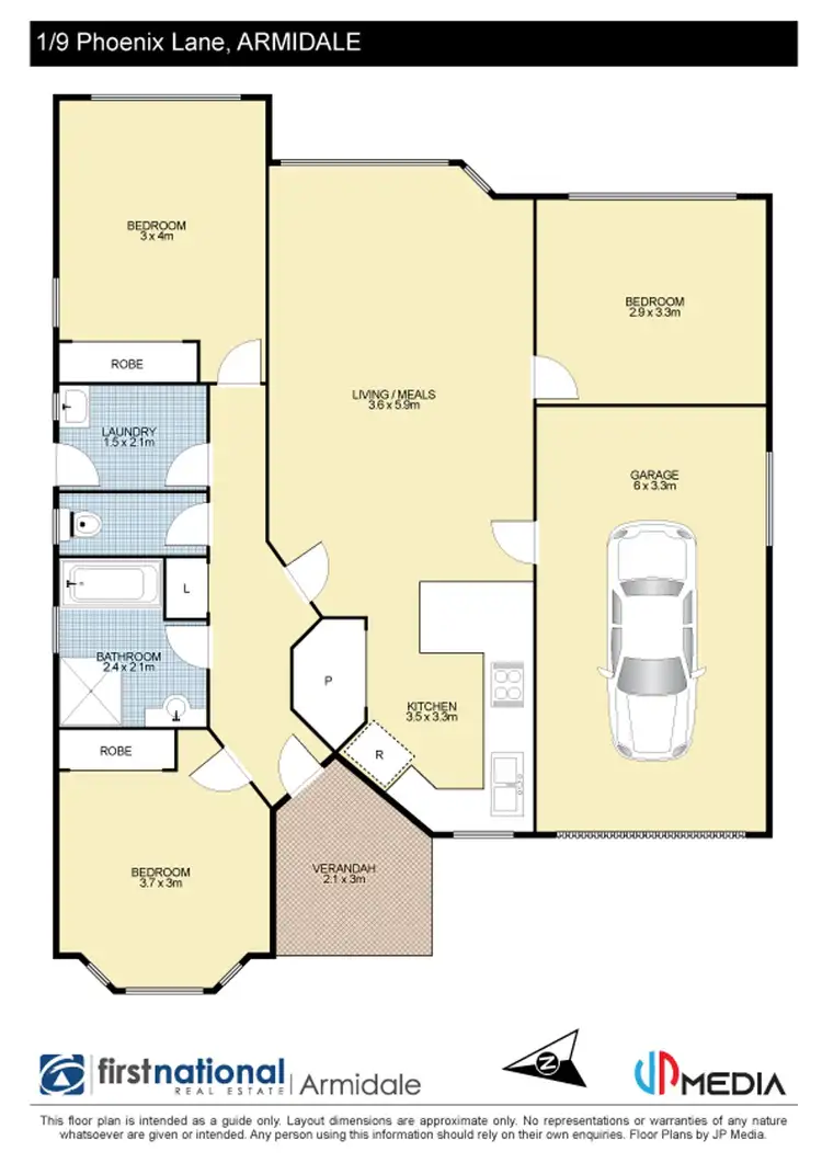 Floorplan of Homely townhouse listing, 1 & 2/9 Phoenix Lane, Armidale NSW 2350