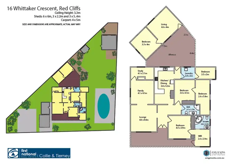 Floorplan of Homely house listing, 16 Whittaker Crescent, Red Cliffs VIC 3496