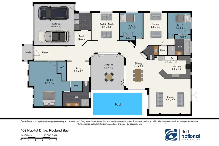 Floorplan of Homely house listing, 103 Habitat Drive, Redland Bay QLD 4165