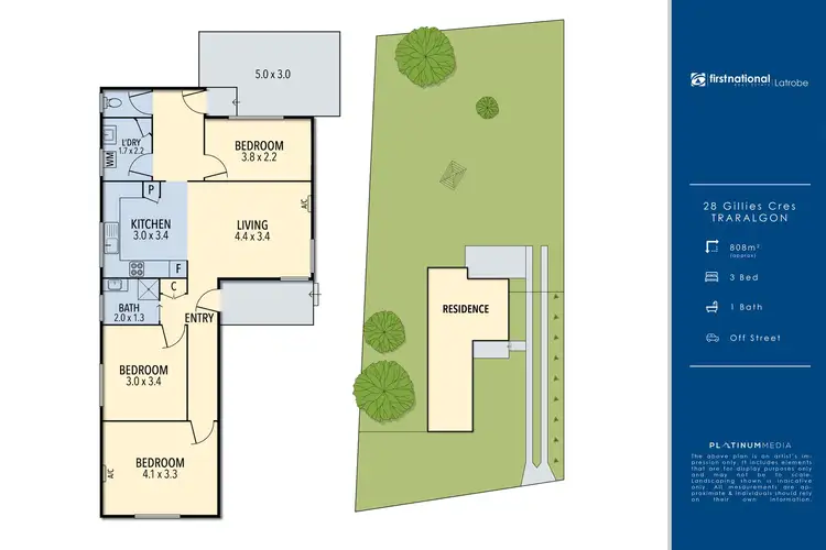 Floorplan of Homely house listing, 28 Gillies Crescent, Traralgon VIC 3844