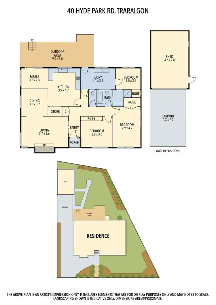 Floorplan of Homely house listing, 40 Hyde Park Road, Traralgon VIC 3844
