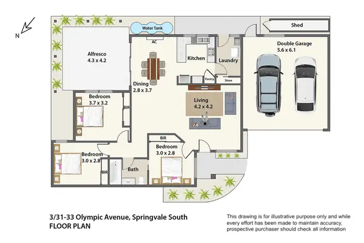 Floorplan of Homely unit listing, 3/31-33 Olympic Avenue, Springvale South VIC 3172