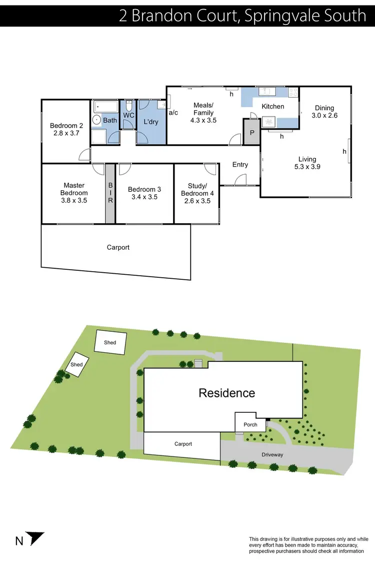 Floorplan of Homely house listing, 2 Brandon Court, Springvale South VIC 3172