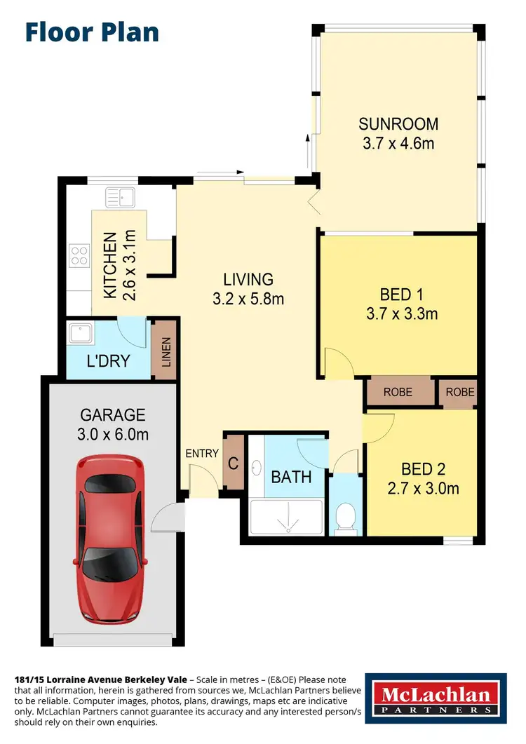 Floorplan of Homely villa listing, 181/15 Lorraine Avenue, Berkeley Vale NSW 2261