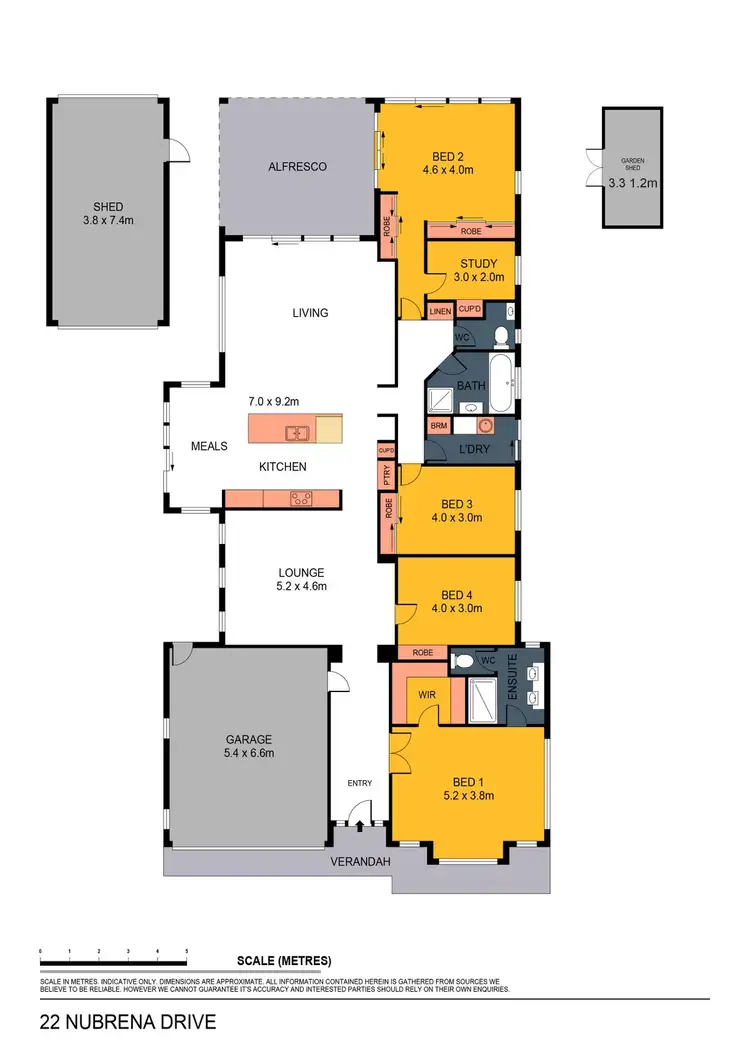 Floorplan of Homely house listing, 22 Nubrena Drive, Strathfieldsaye VIC 3551