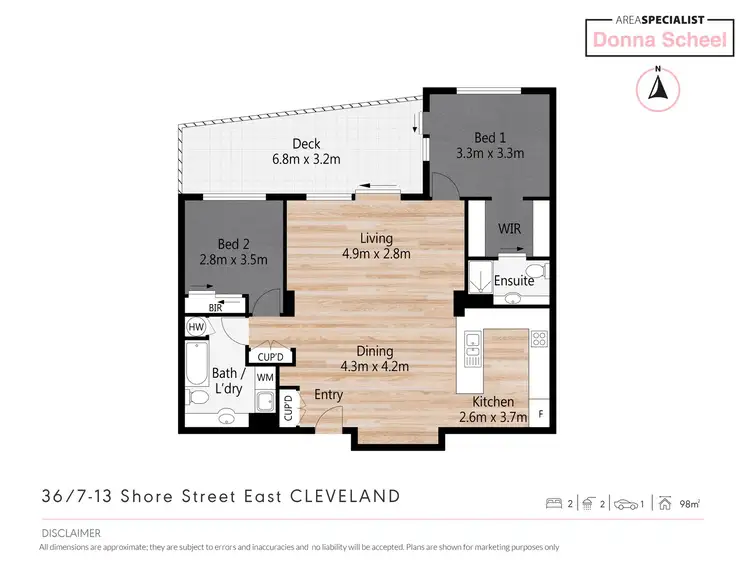 Floorplan of Homely unit listing, 36/7-13 Shore Street, Cleveland QLD 4163