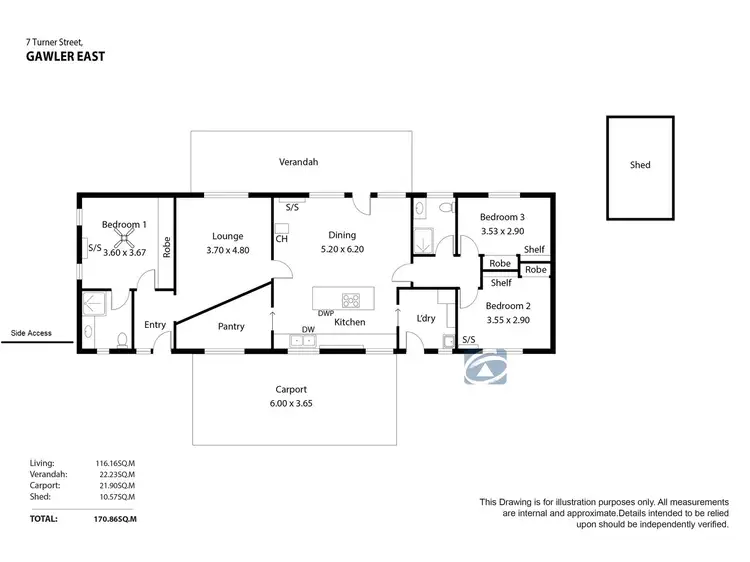 Floorplan of Homely house listing, 7 Turner Street, Gawler East SA 5118