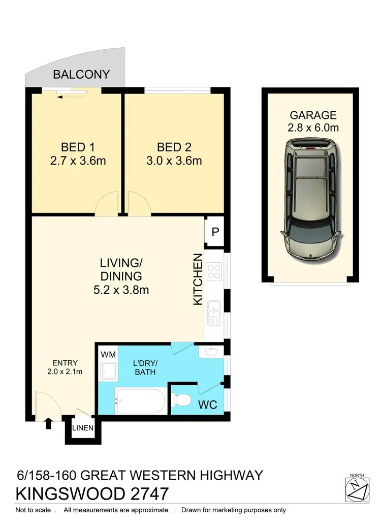 Floorplan of Homely unit listing, 6/158-160 Great Western Highway, Kingswood NSW 2747