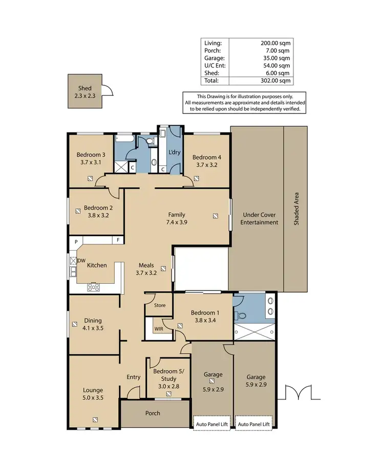Floorplan of Homely house listing, 1 Parham Court, Evanston Park SA 5116