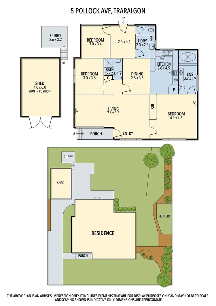 Floorplan of Homely house listing, 5 Pollock Avenue, Traralgon VIC 3844