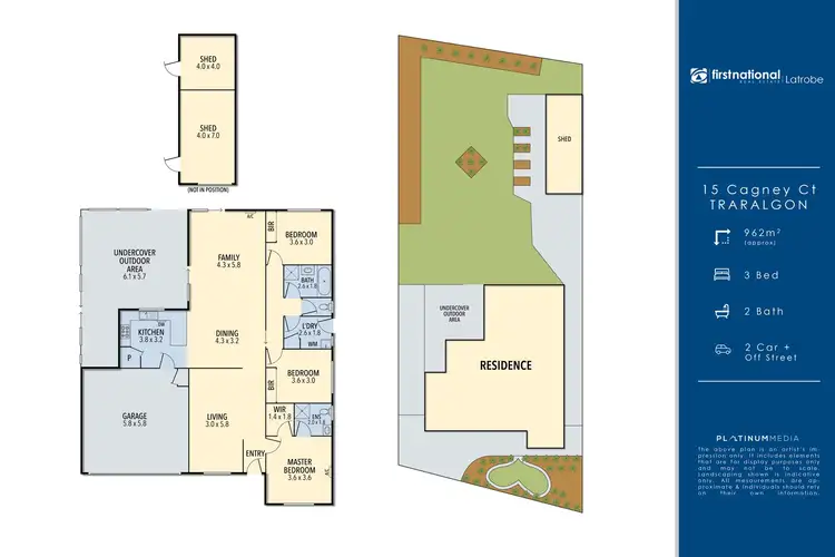 Floorplan of Homely house listing, 15 Cagney Court, Traralgon VIC 3844