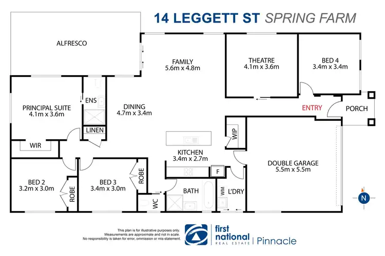 Floorplan of Homely house listing, 14 Leggett Street, Spring Farm NSW 2570
