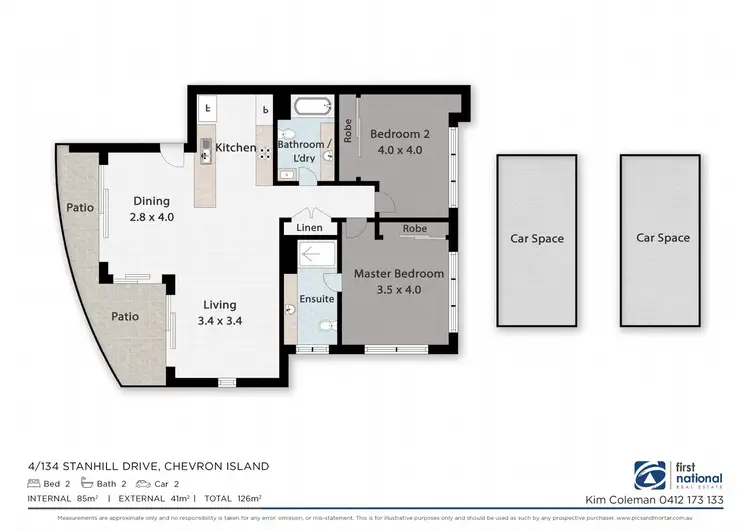 Floorplan of Homely unit listing, 4/134 Stanhill Drive, Chevron Island QLD 4217