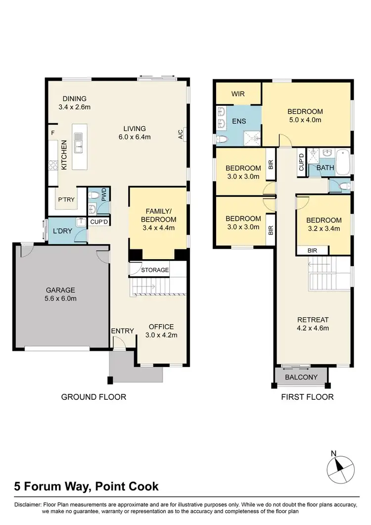Floorplan of Homely house listing, 5 Forum Way, Point Cook VIC 3030