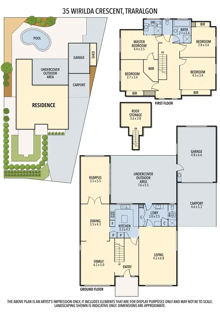 Floorplan of Homely house listing, 35 Wirilda Crescent, Traralgon VIC 3844