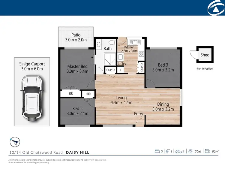 Floorplan of Homely townhouse listing, 10/14 Old Chatswood Road, Daisy Hill QLD 4127