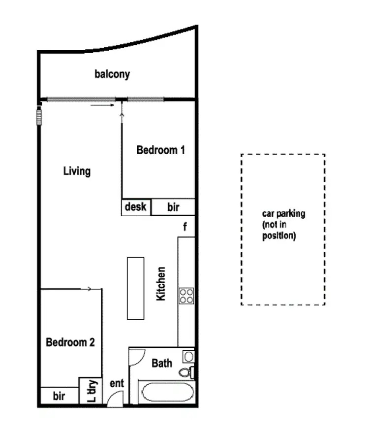 Floorplan of Homely apartment listing, 831/38 Mount Alexander Road, Travancore VIC 3032