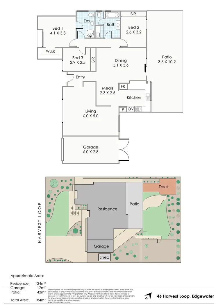 Floorplan of Homely house listing, 46 Harvest Loop, Edgewater WA 6027