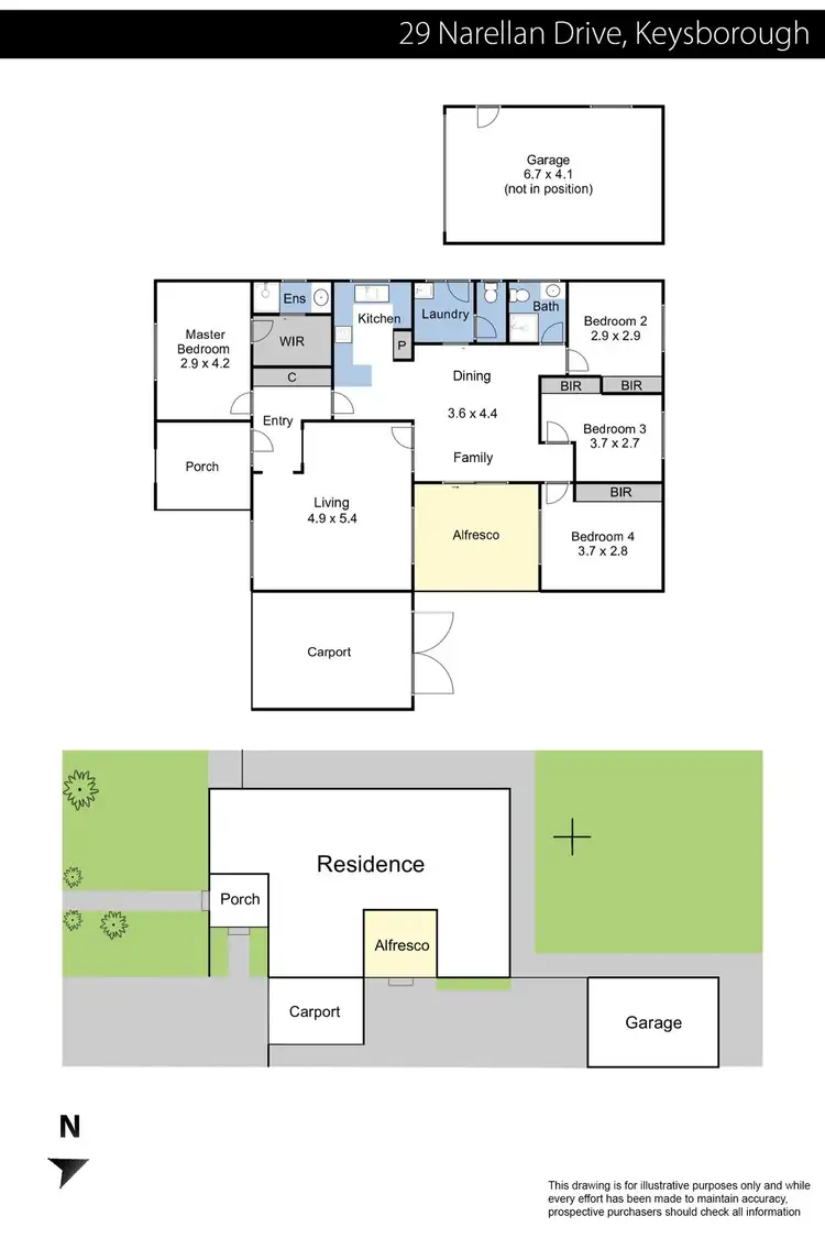 Floorplan of Homely house listing, 29 Narellan Drive, Keysborough VIC 3173