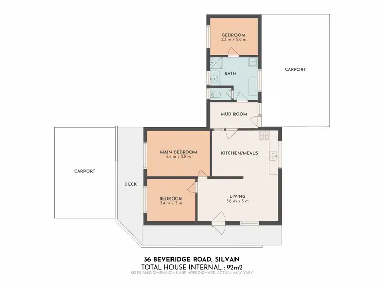 Floorplan of Homely house listing, 36 Beveridge Road, Silvan VIC 3795