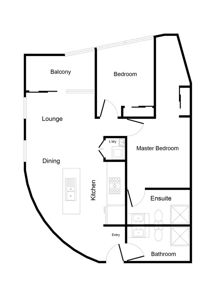 Floorplan of Homely apartment listing, 1706/677 La Trobe Street, Docklands VIC 3008