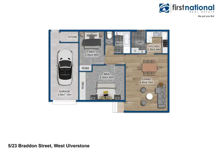 Floorplan of Homely unit listing, 5/23 Braddon Street, West Ulverstone TAS 7315