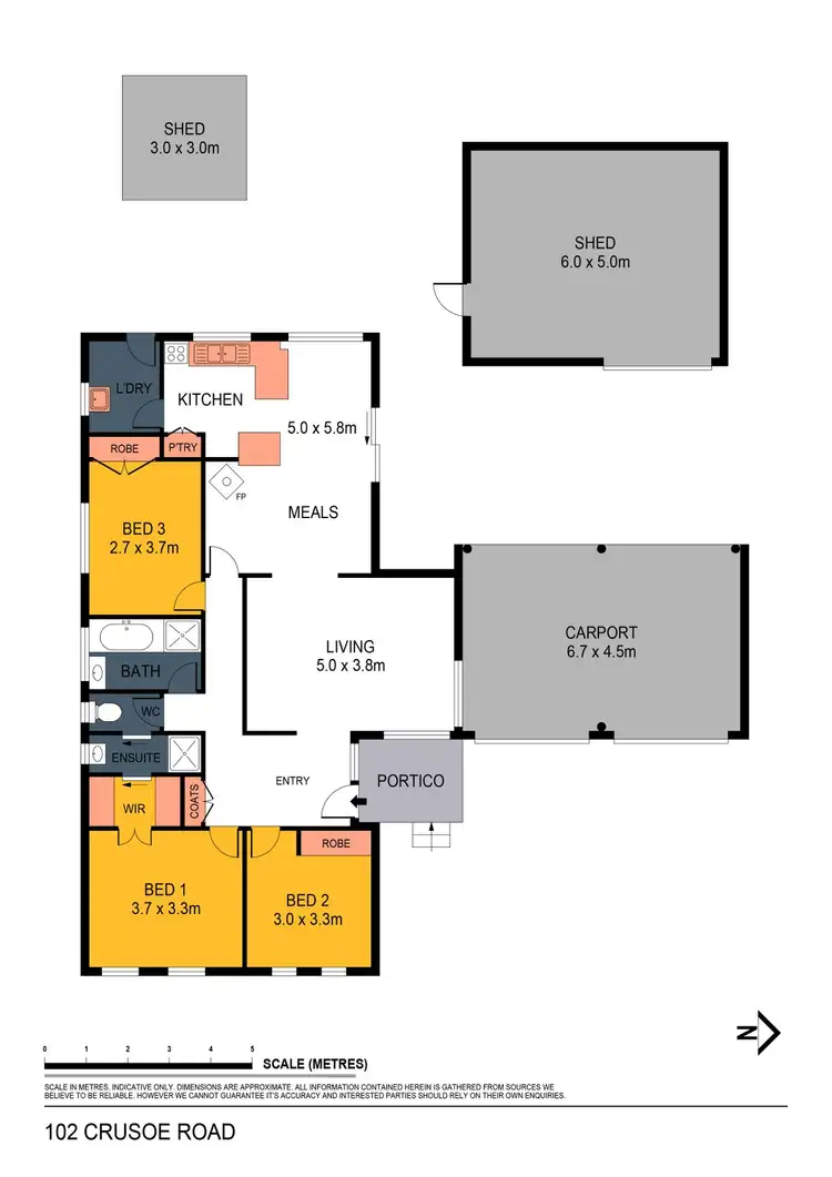 Floorplan of Homely house listing, 102 Crusoe Road, Kangaroo Flat VIC 3555