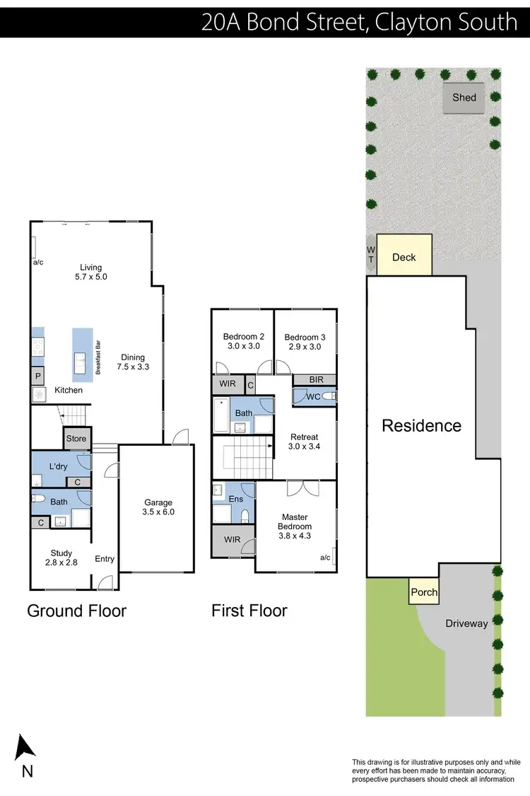 Floorplan of Homely townhouse listing, 20A Bond Street, Clayton South VIC 3169