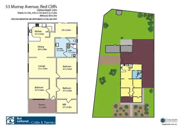 Floorplan of Homely house listing, 53 Murray Avenue, Red Cliffs VIC 3496