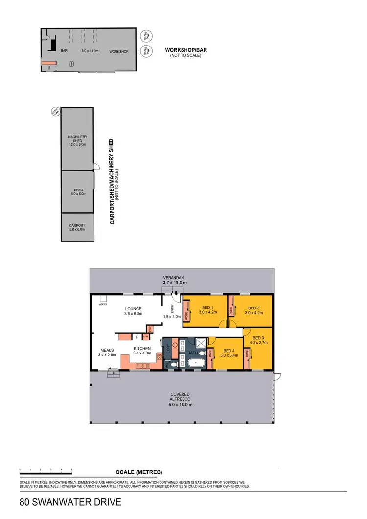 Floorplan of Homely rural property listing, 80 Swanwater Drive, Longlea VIC 3551
