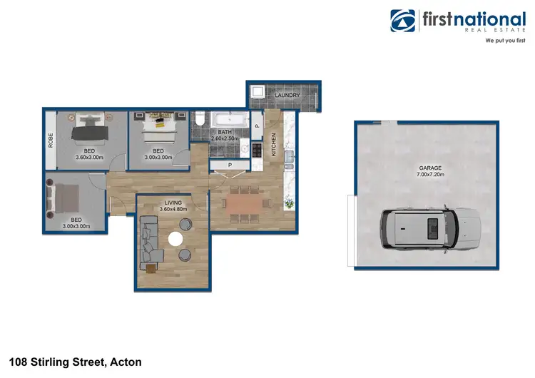 Floorplan of Homely house listing, 108 Stirling Street, Acton TAS 7320