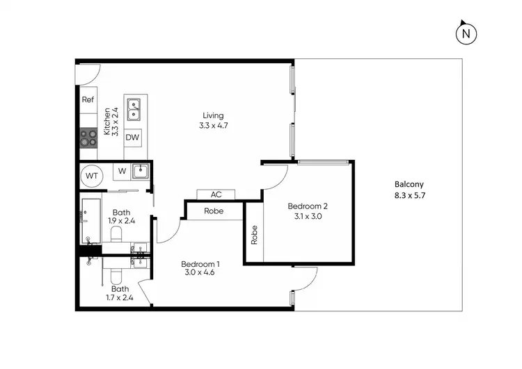 Floorplan of Homely apartment listing, 117/71 Abinger Street, Richmond VIC 3121
