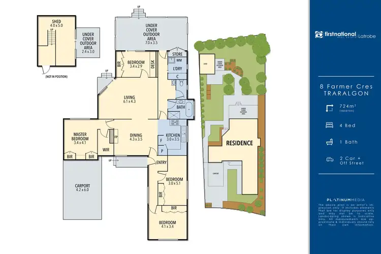 Floorplan of Homely house listing, 8 Farmer Crescent, Traralgon VIC 3844