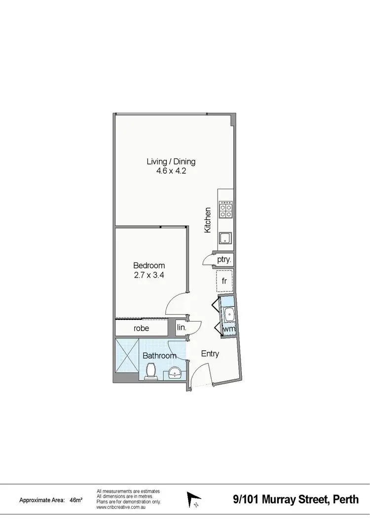 Floorplan of Homely apartment listing, 17/101 Murray Street, Perth WA 6000