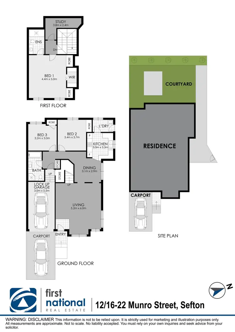Floorplan of Homely townhouse listing, 12/16-22 Munro Street, Sefton NSW 2162