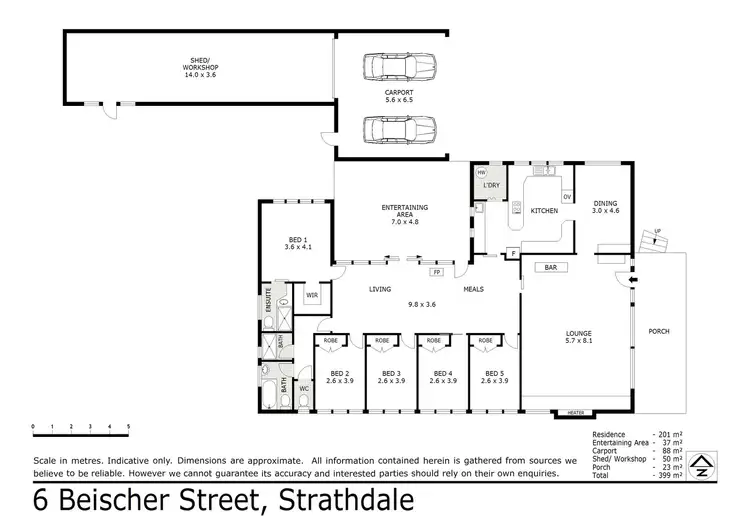 Floorplan of Homely house listing, 6 Beischer Street, Strathdale VIC 3550