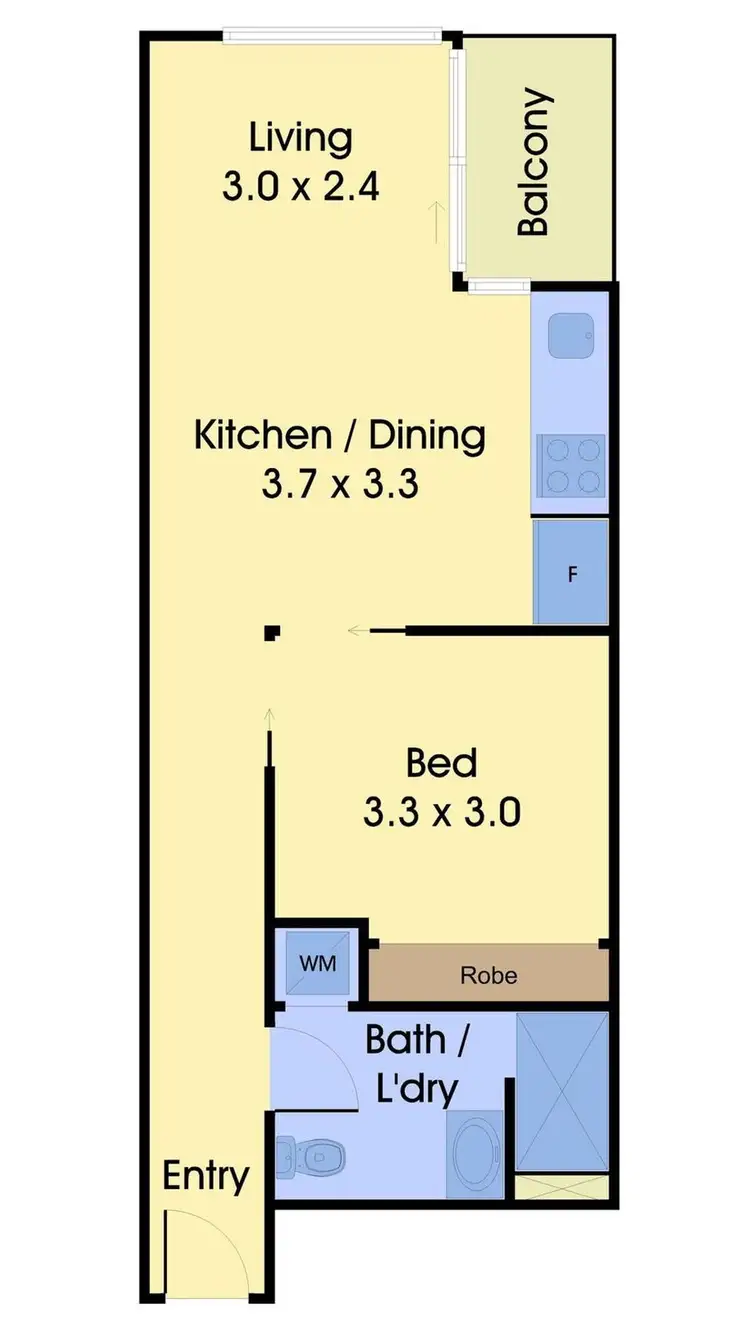 Floorplan of Homely apartment listing, 803/93 Flemington Road, North Melbourne VIC 3051