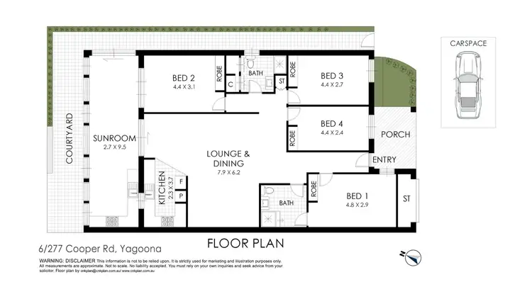 Floorplan of Homely villa listing, 6/277 Cooper Road, Yagoona NSW 2199