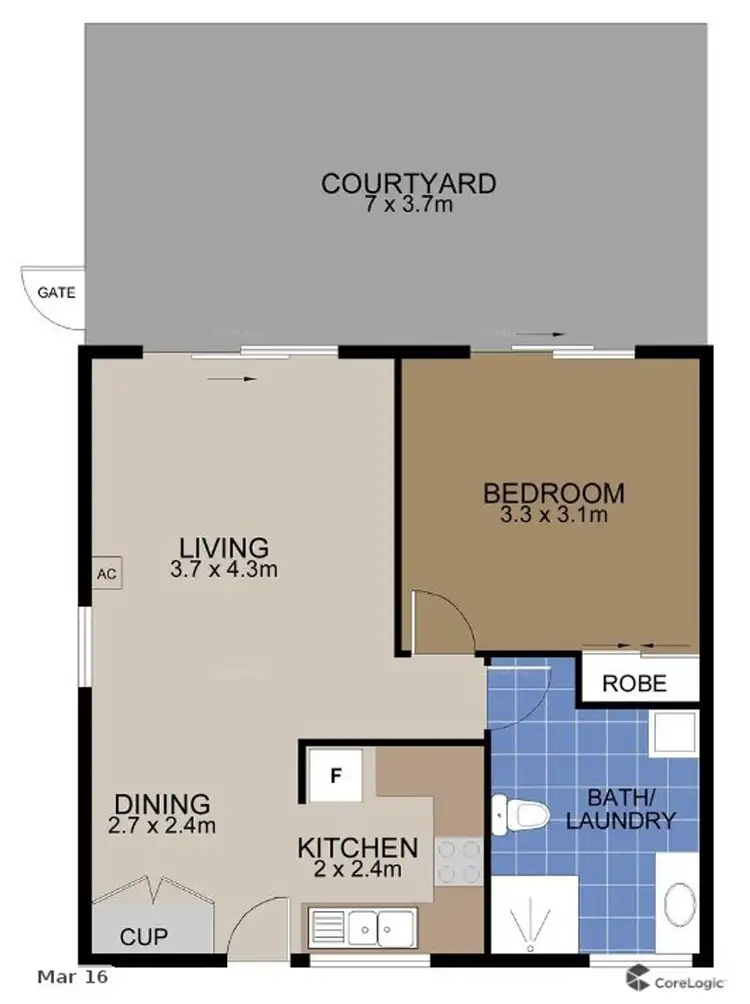 Floorplan of Homely unit listing, 1/66 Little Street, Manunda QLD 4870