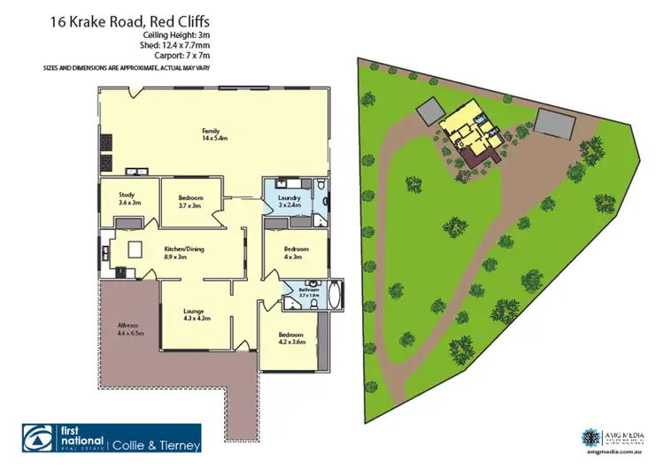 Floorplan of Homely house listing, 16 Krake Road, Red Cliffs VIC 3496