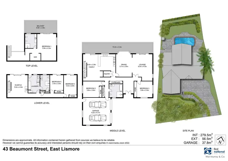 Floorplan of Homely house listing, 43 Beaumont Drive, East Lismore NSW 2480