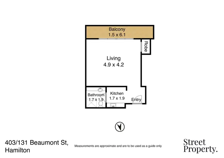 Floorplan of Homely apartment listing, 403/131 Beaumont Street, Hamilton NSW 2303